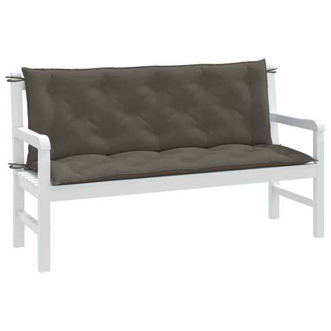 Cuscini Panca Giardino 2pz Grigio Scuro MÃ©lange 150x50x7 cm