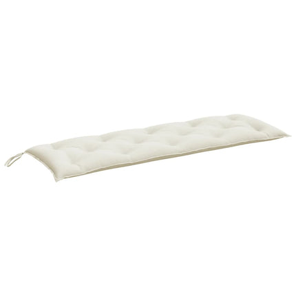 Cuscini Panca Giardino 2pz Crema MÃ©lange 150x50x7 cm Tessuto