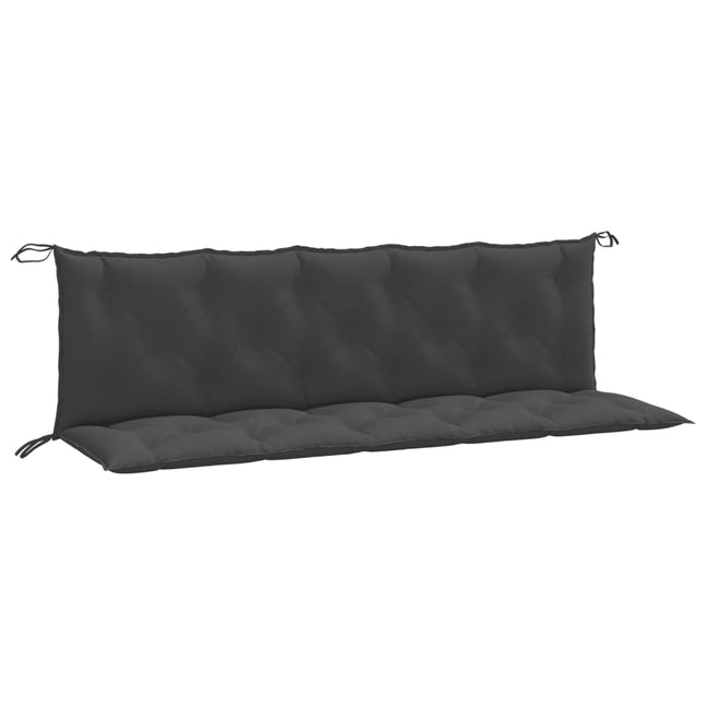 Cuscini Panca Giardino 2pz Antracite MÃƒÂ©lange 180x50x7cm Tessuto