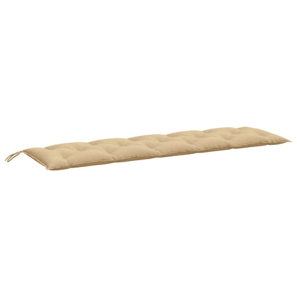 Cuscini Panca Giardino 2pz Beige MÃ©lange 180x50x7 cm Tessuto