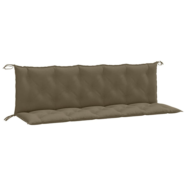 Cuscini Panca Giardino 2pz Tortora MÃ©lange 180x50x7 cm Tessuto