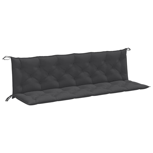 Cuscini Panca Giardino 2pz Antracite MÃƒÂ©lange 200x50x7cm Tessuto