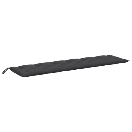 Cuscini Panca Giardino 2pz Antracite MÃƒÂ©lange 200x50x7cm Tessuto