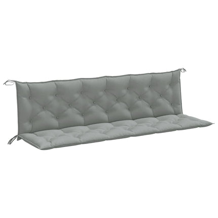 Cuscini Panca Giardino 2pz Grigio Chiaro MÃ©lange 200x50x7 cm