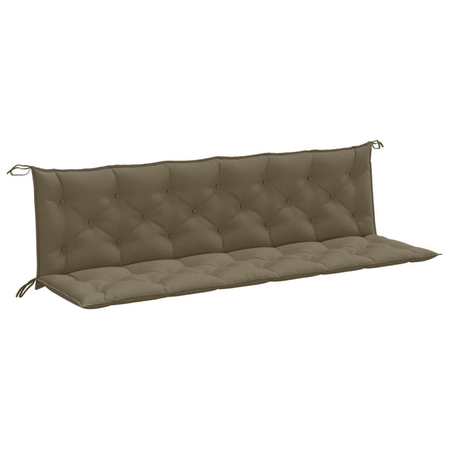 Cuscini Panca Giardino 2pz Tortora MÃ©lange 200x50x7 cm Tessuto