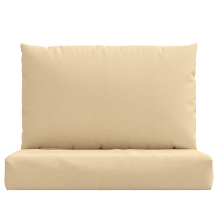 Cuscini per Pallet 2 pz Beige MÃ©lange in Tessuto