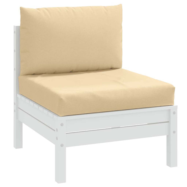 Cuscini per Pallet 2 pz Beige MÃ©lange in Tessuto