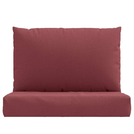 Cuscini per Pallet 2 pz Rosso Vino MÃ©lange in Tessuto
