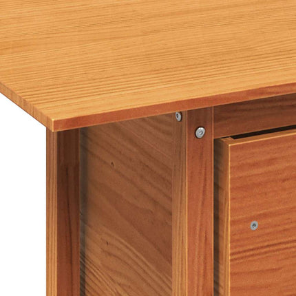 Tavolo da Giardino Marrone Cera 100x50x75cm Legno Massello Pino