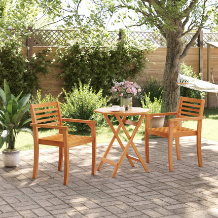 Tavolo da Giardino Pieghevole Ã˜70x75cm Legno Massello di Acacia