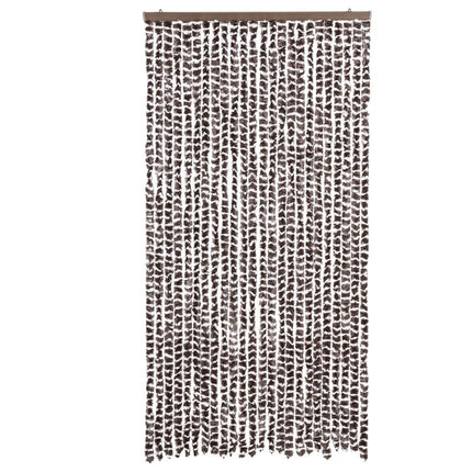Tenda Antimosche Marrone e Bianca 100x200 cm in Ciniglia