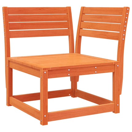 Set Salotto da Giardino 5 pz Marrone Cera Legno Massello Pino