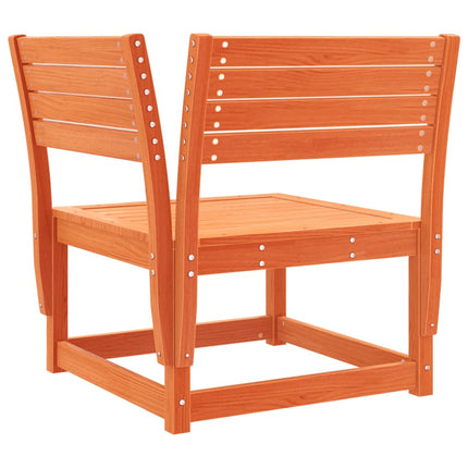 Set Salotto da Giardino 8 pz Marrone Cera Legno Massello Pino