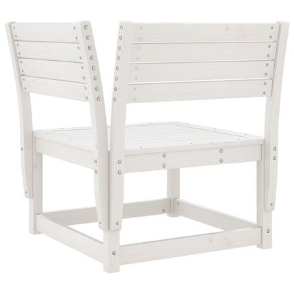 Set Salotto da Giardino 5 pz Bianco in Legno Massello di Pino