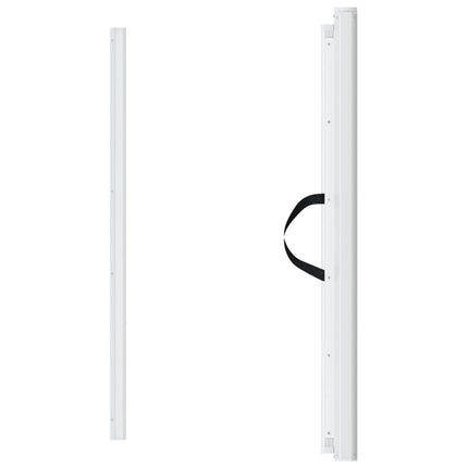 Cancelletto Retrattile per Animali Domestici Bianco 117,5x125cm