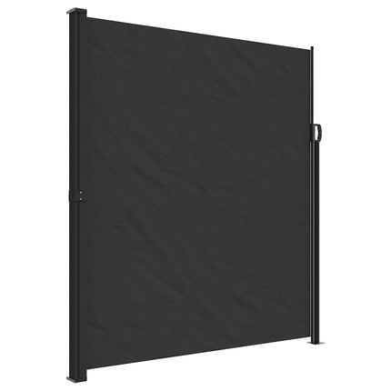 Tenda da Sole Laterale Retrattile Nera 220x500 cm