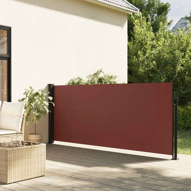Tenda da Sole Laterale Retrattile Marrone 120x600 cm