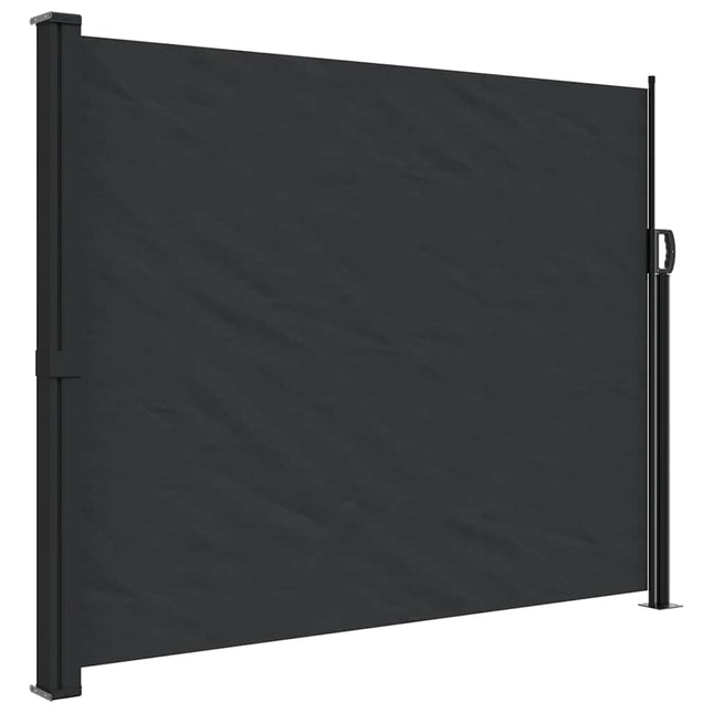 Tenda da Sole Laterale Retrattile Nera 160x600 cm