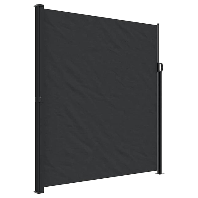 Tenda da Sole Laterale Retrattile Nera 220x600 cm