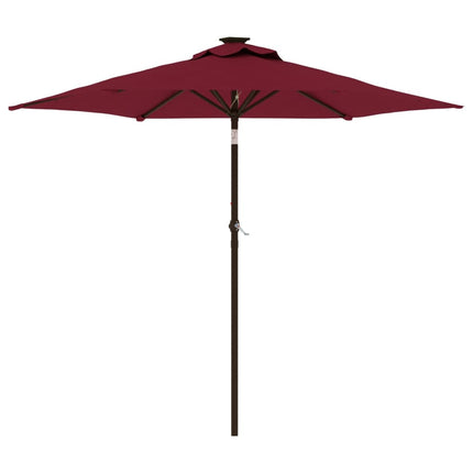 Ombrellone Giardino con Palo Acciaio Rosso BordÃƒÆ’Ã‚Â² 225x225x212 cm