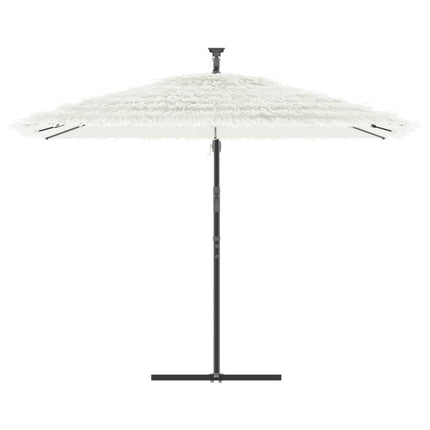 Ombrellone Giardino con Palo in Acciaio Bianco 290x290x238 cm