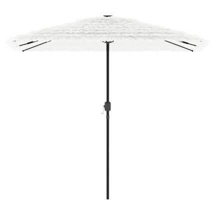Ombrellone Giardino con Palo in Acciaio Bianco 248x248x248 cm