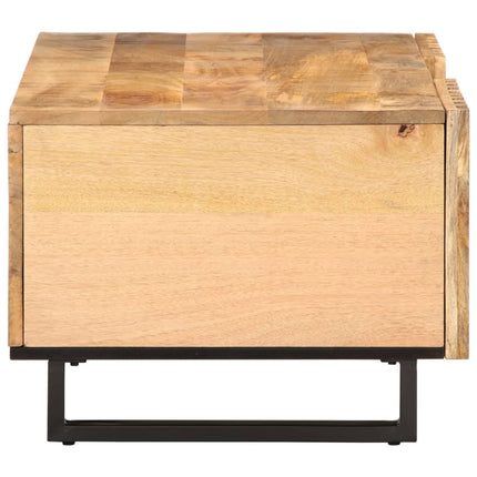 Tavolino da Salotto 100x55x40 cm Legno Massello di Mango Grezzo