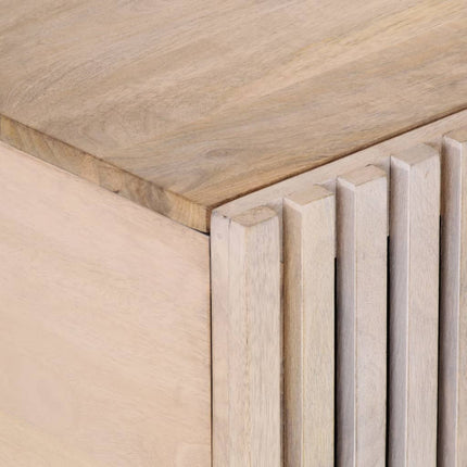 Tavolino da Salotto Bianco 100x55x40 cm Legno Massello di Mango