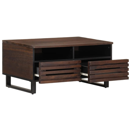 Tavolino da Salotto Marrone 80x55x40 cm Legno Massello di Mango