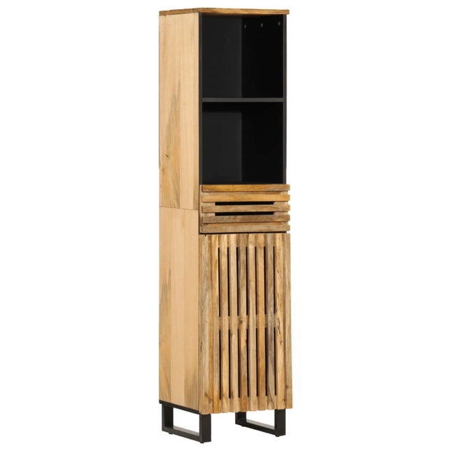 Credenza 38x34x160 cm in Legno Massello di Mango Grezzo