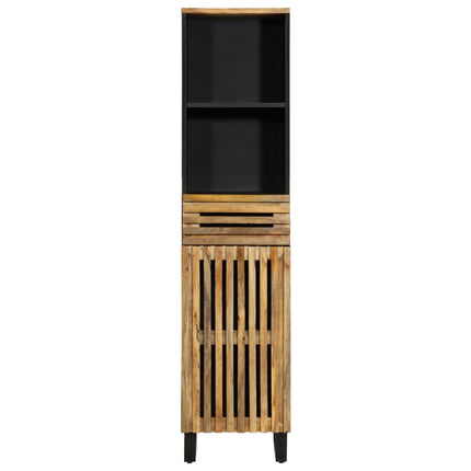 Credenza 38x34x160 cm in Legno Massello di Mango Grezzo