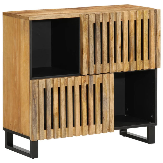 Credenza 80x34x75 cm in Legno Massello di Mango Grezzo