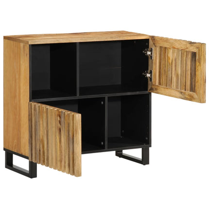 Credenza 80x34x75 cm in Legno Massello di Mango Grezzo