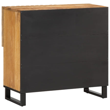 Credenza 80x34x75 cm in Legno Massello di Mango Grezzo