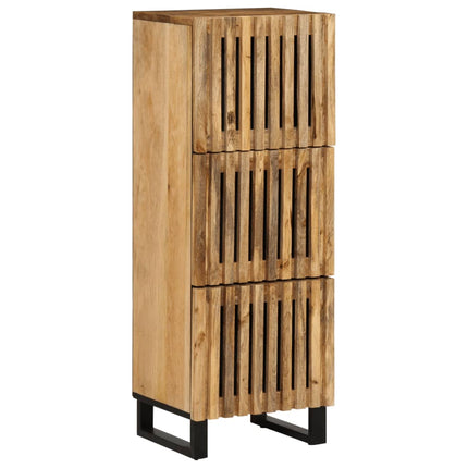 Credenza 40x34x110 cm in Legno Massello di Mango Grezzo