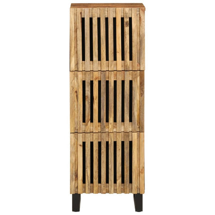 Credenza 40x34x110 cm in Legno Massello di Mango Grezzo
