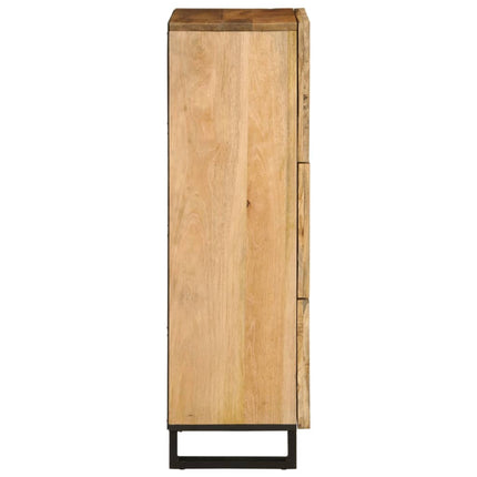 Credenza 40x34x110 cm in Legno Massello di Mango Grezzo