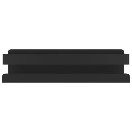 Mensola Doccia Nera Opaca 23x6,5x6 Acciaio Inox 304 Spazzolato