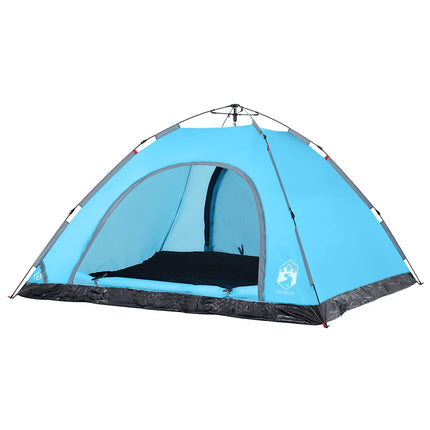 Tenda da Campeggio 5 Persone Blu a Rilascio Rapido