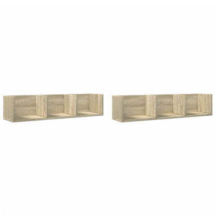 Mobili Parete 2 pz Rovere Sonoma 75x18x16,5cm Legno Multistrato