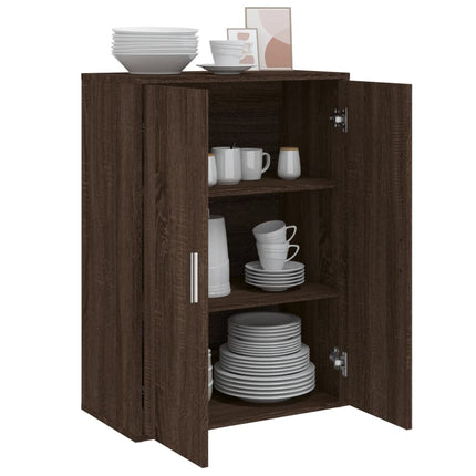 Credenza Rovere Marrone 60x31x84 cm in Legno Multistrato