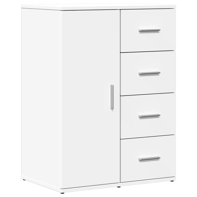 Credenza Bianca 59x39x80 cm in Legno Multistrato