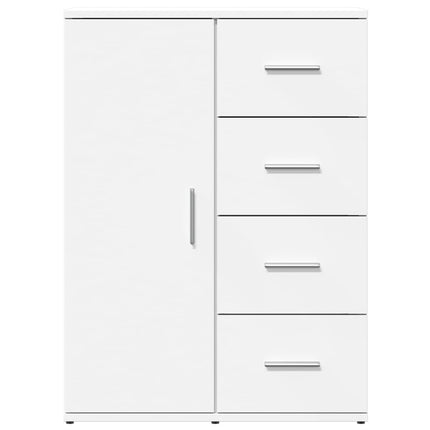 Credenza Bianca 59x39x80 cm in Legno Multistrato