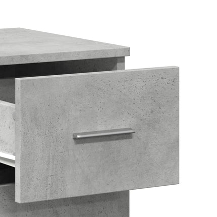 Credenza Grigio Cemento 59x39x80 cm in Legno Multistrato