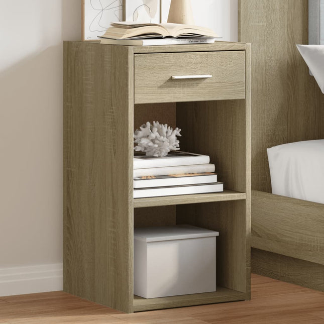 Comodino Rovere Sonoma 35x34x65 cm in Legno Multistrato