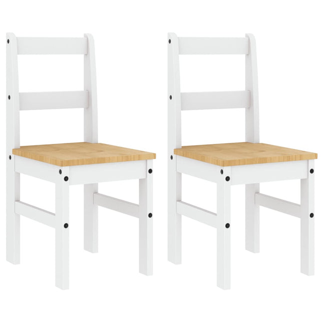 Sedie da Pranzo 2 pz Panama 105x30x45 cm Legno Massello Pino