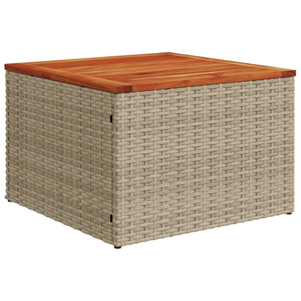 Set Divano da Giardino 4 pz con Cuscini Beige in Polyrattan