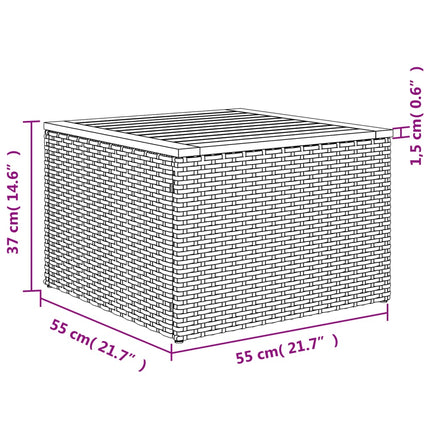 Set Divani da Giardino 12 pz con Cuscini Beige in Polyrattan