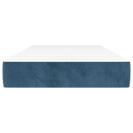 Materasso a Molle Blu Scuro 120x190x20 cm in Velluto