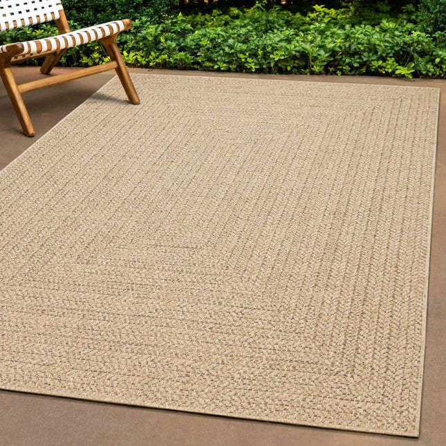 Tappeto ZIZUR 120x120 cm Aspetto Iuta per Interni ed Esterni